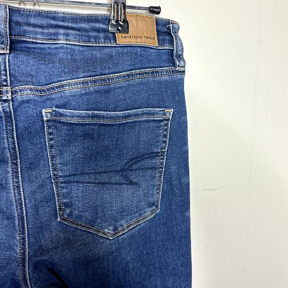 American Eagle Jeans Womens Size 6 Long Blue Hi-Rise Jegging - Picture 4 of 9